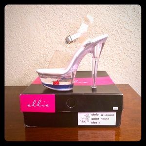 platform boots with goldfish